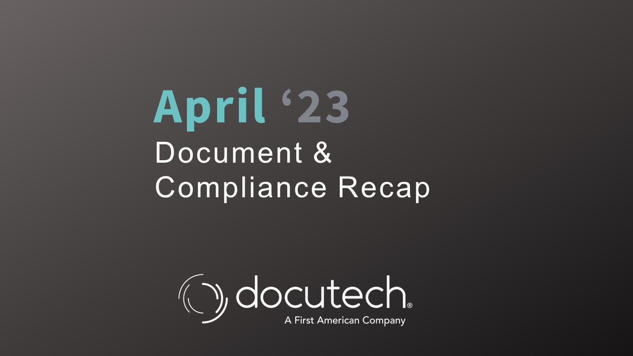April 2023 Compliance Recap
