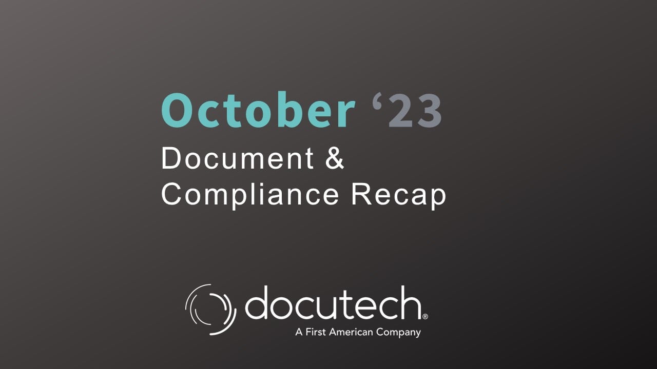 October 2023 Compliance Recap